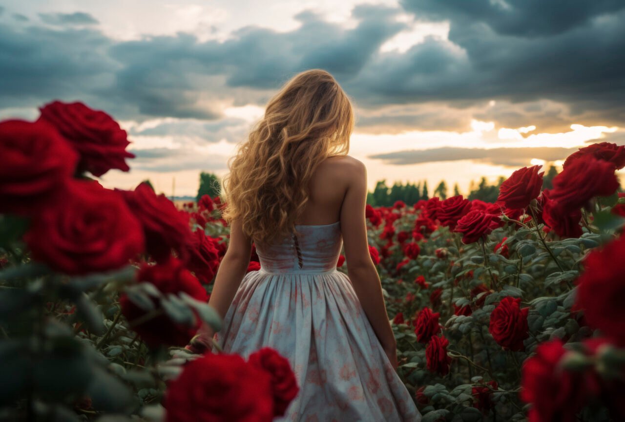 vista-posterior-mujer-en-campo-de-flores